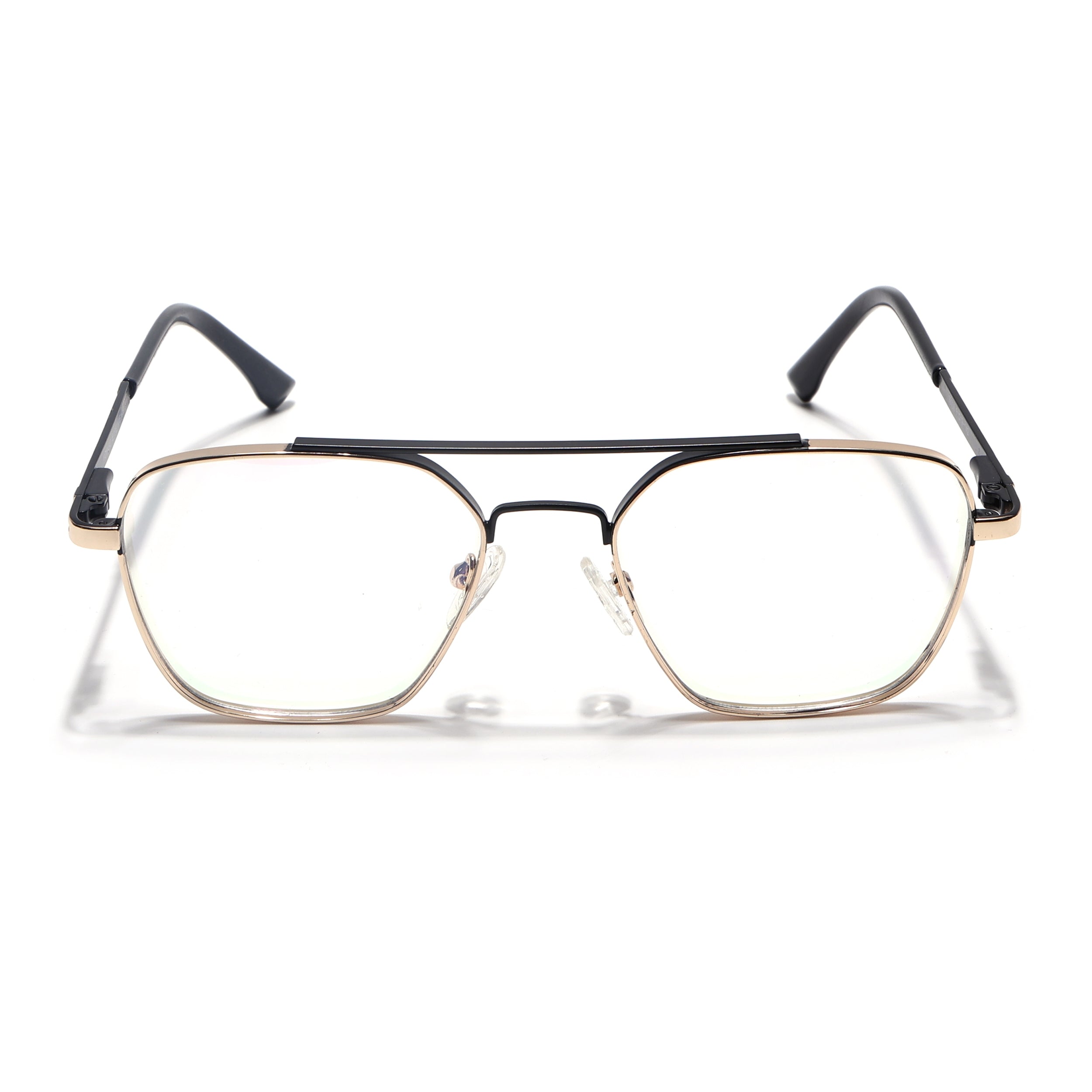 Voyage Silverline Golden & Black Wayfarer Eyeglasses for Men & Women (98705MG5478-C4)