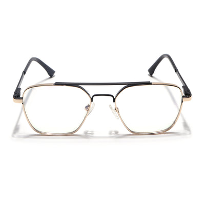 Voyage Silverline Golden & Black Wayfarer Eyeglasses for Men & Women (98705MG5478-C4)
