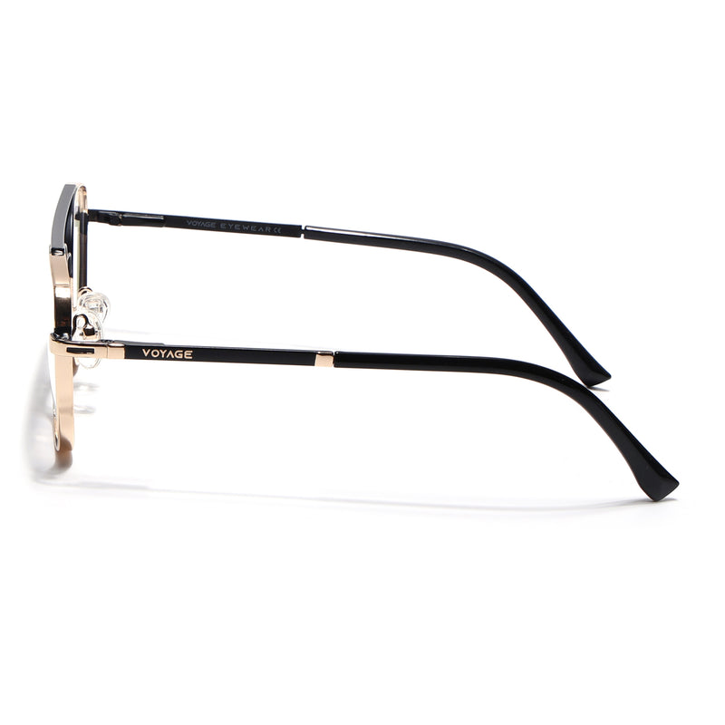 Voyage Silverline Golden & Black Wayfarer Eyeglasses for Men & Women (98705MG5478-C4)