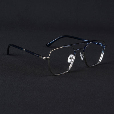 Voyage Silverline Silver & Blue Wayfarer Eyeglasses for Men & Women (98705MG5480-C6)