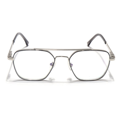 Voyage Silverline Silver & Grey Wayfarer Eyeglasses for Men & Women (98705MG5481-C7)