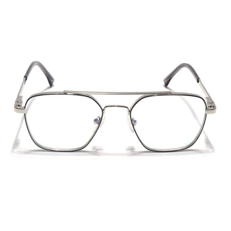 Voyage Silverline Silver & Grey Wayfarer Eyeglasses for Men & Women (98705MG5481-C7)