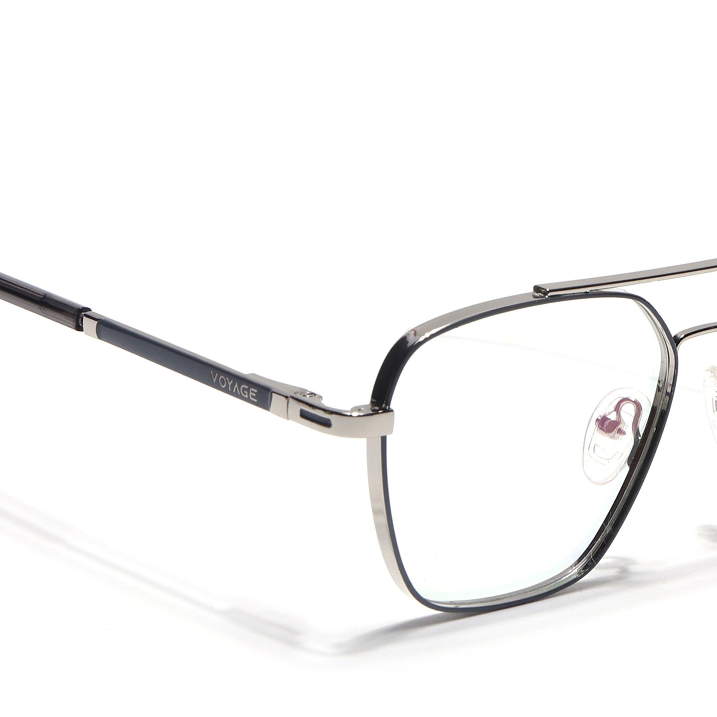 Voyage Silverline Silver & Grey Wayfarer Eyeglasses for Men & Women (98705MG5481-C7)