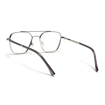 Voyage Silverline Silver & Grey Wayfarer Eyeglasses for Men & Women (98705MG5481-C7)