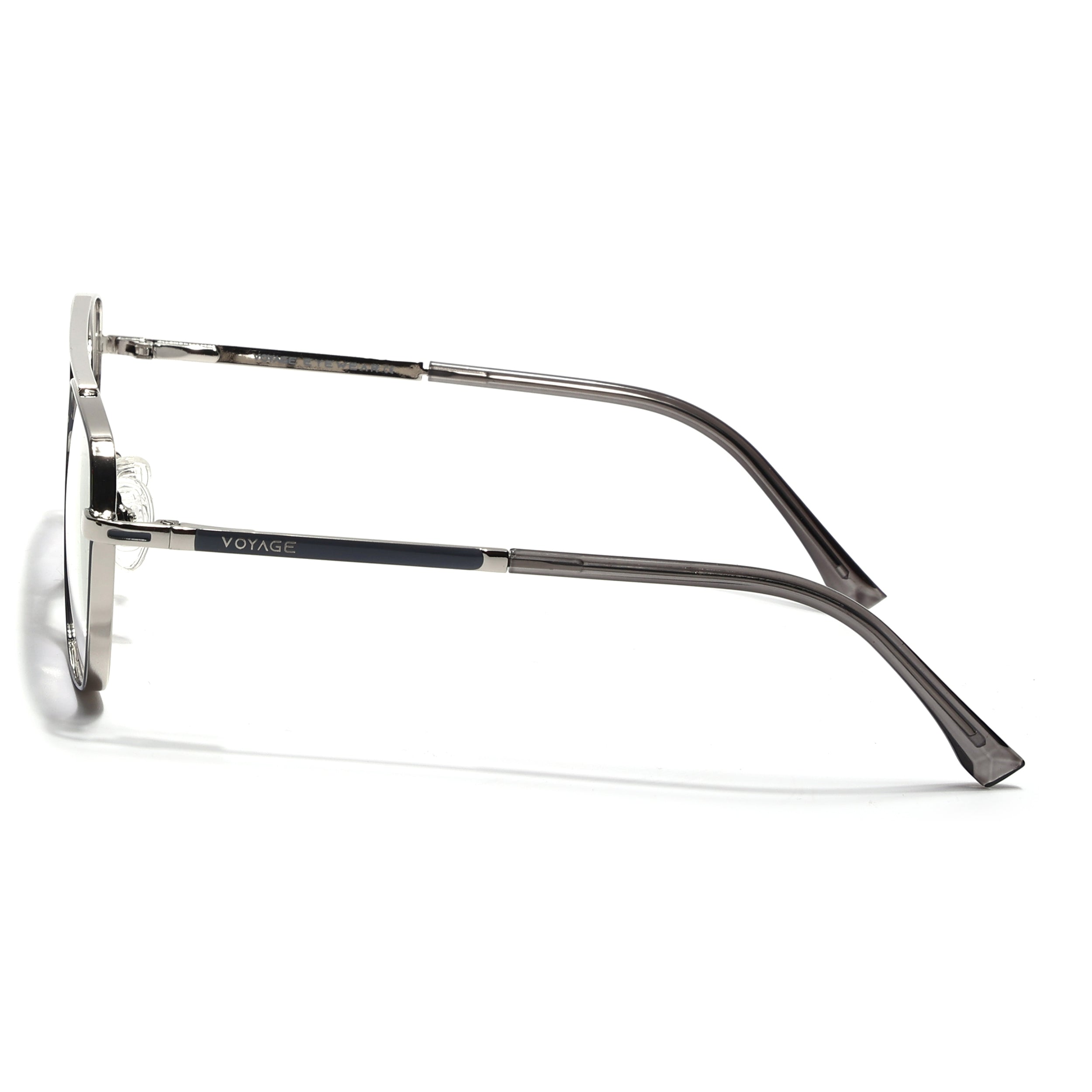 Voyage Silverline Silver & Grey Wayfarer Eyeglasses for Men & Women (98705MG5481-C7)