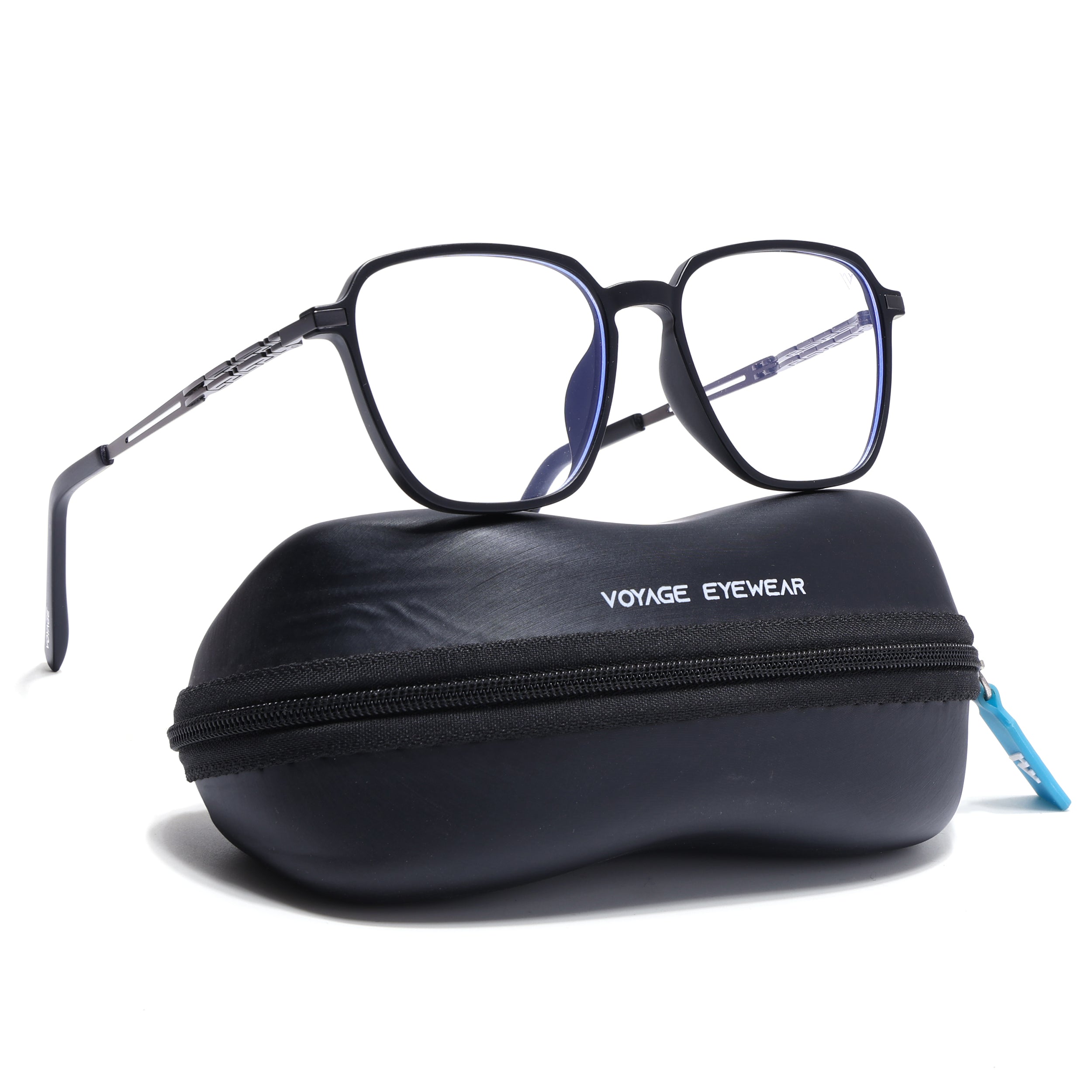 Black Square Eyeglasses for Men & Women (99001FMG6808-C1)