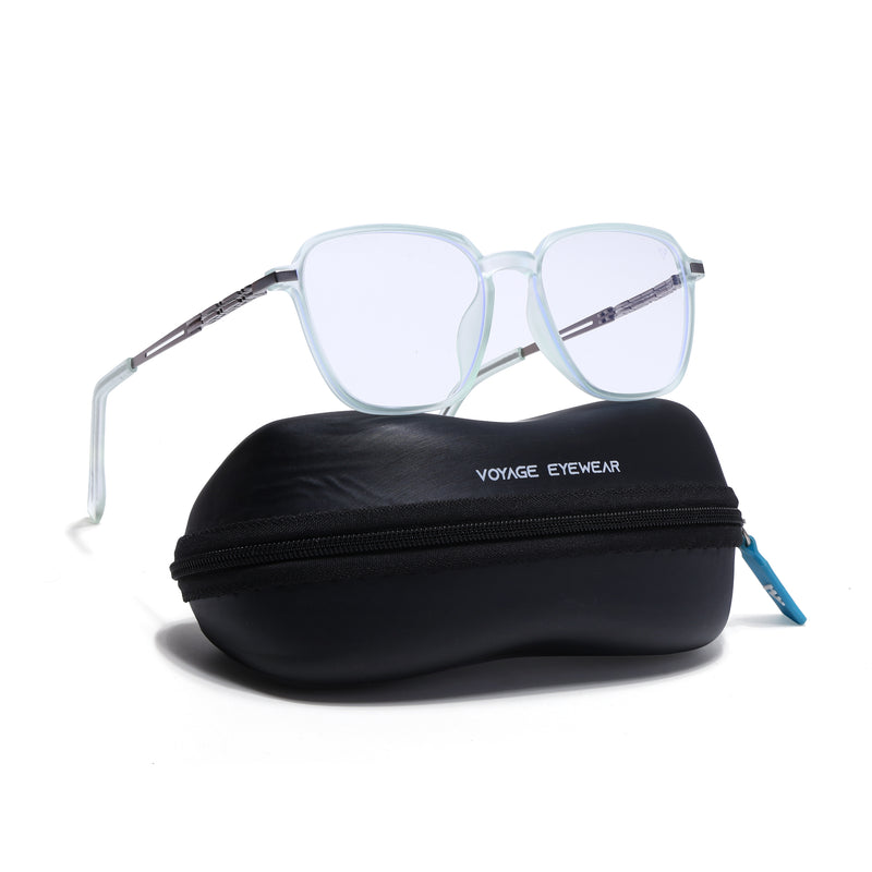 Light Green Square Eyeglasses for Men & Women (99001FMG6813-C6)