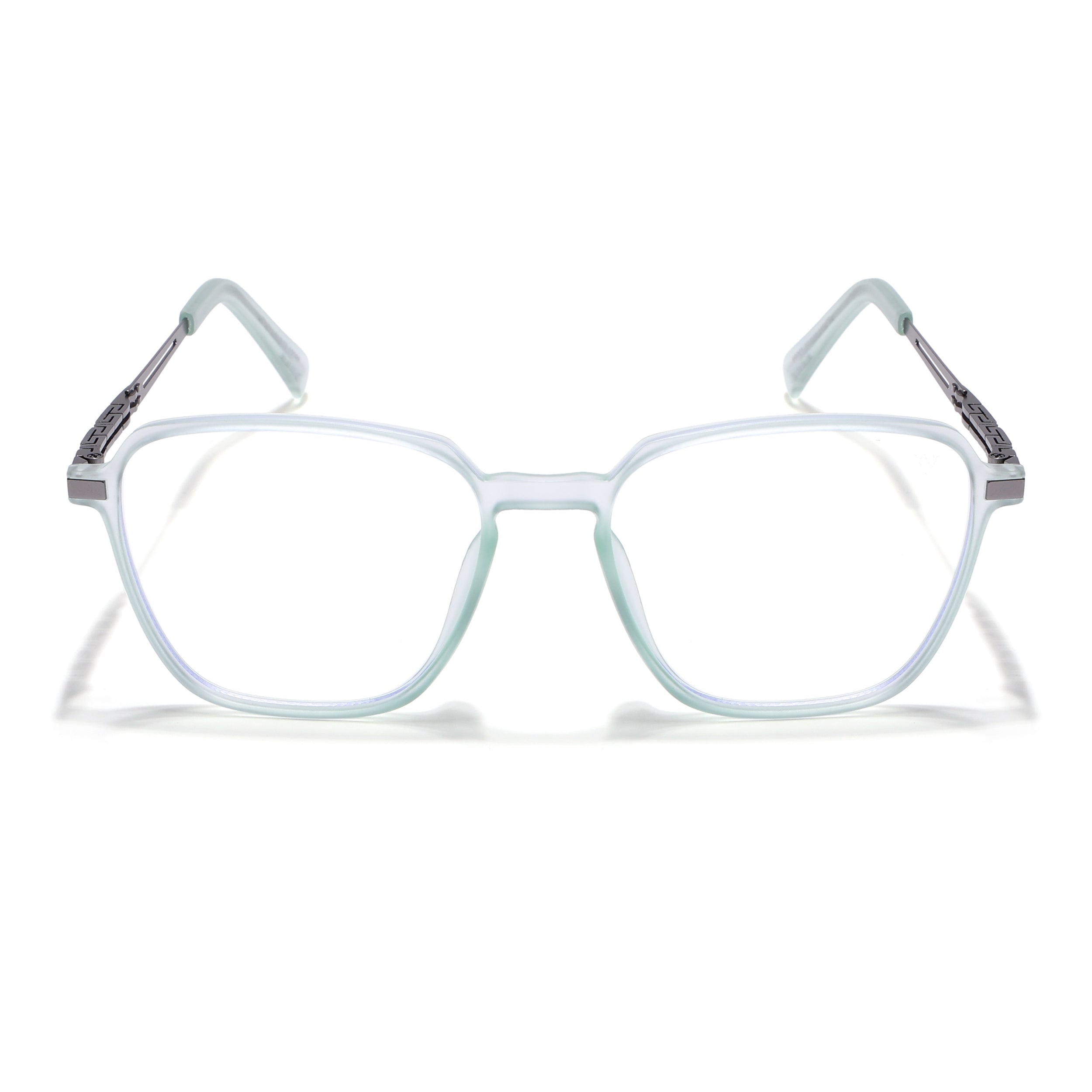 Light Green Square Eyeglasses for Men & Women (99001FMG6813-C6)
