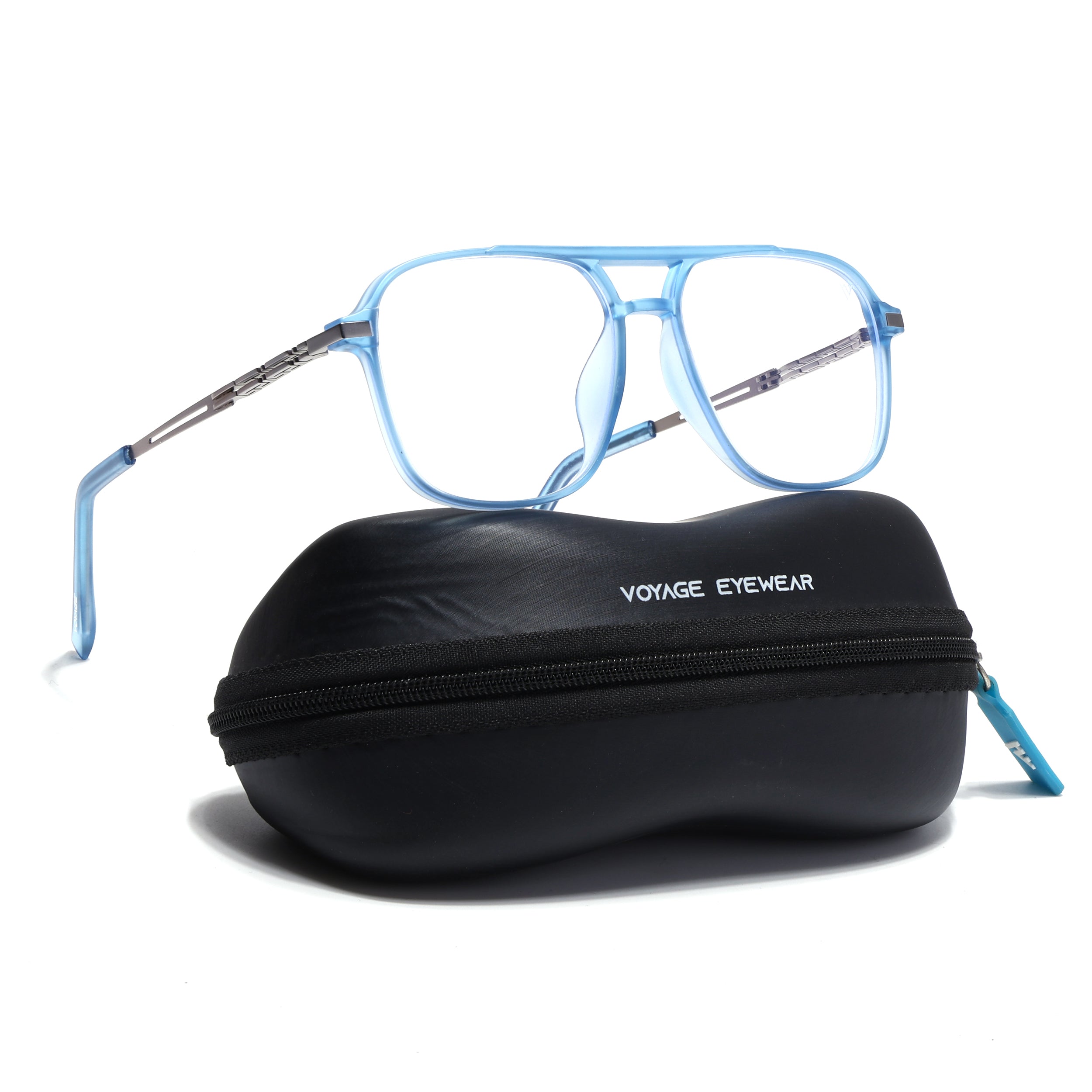 Blue Wayferer Eyeglasses for Men & Women (99002FMG6817-C4)