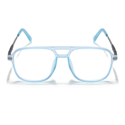 Sky Blue Wayferer Eyeglasses for Men & Women (99002FMG6818-C5)
