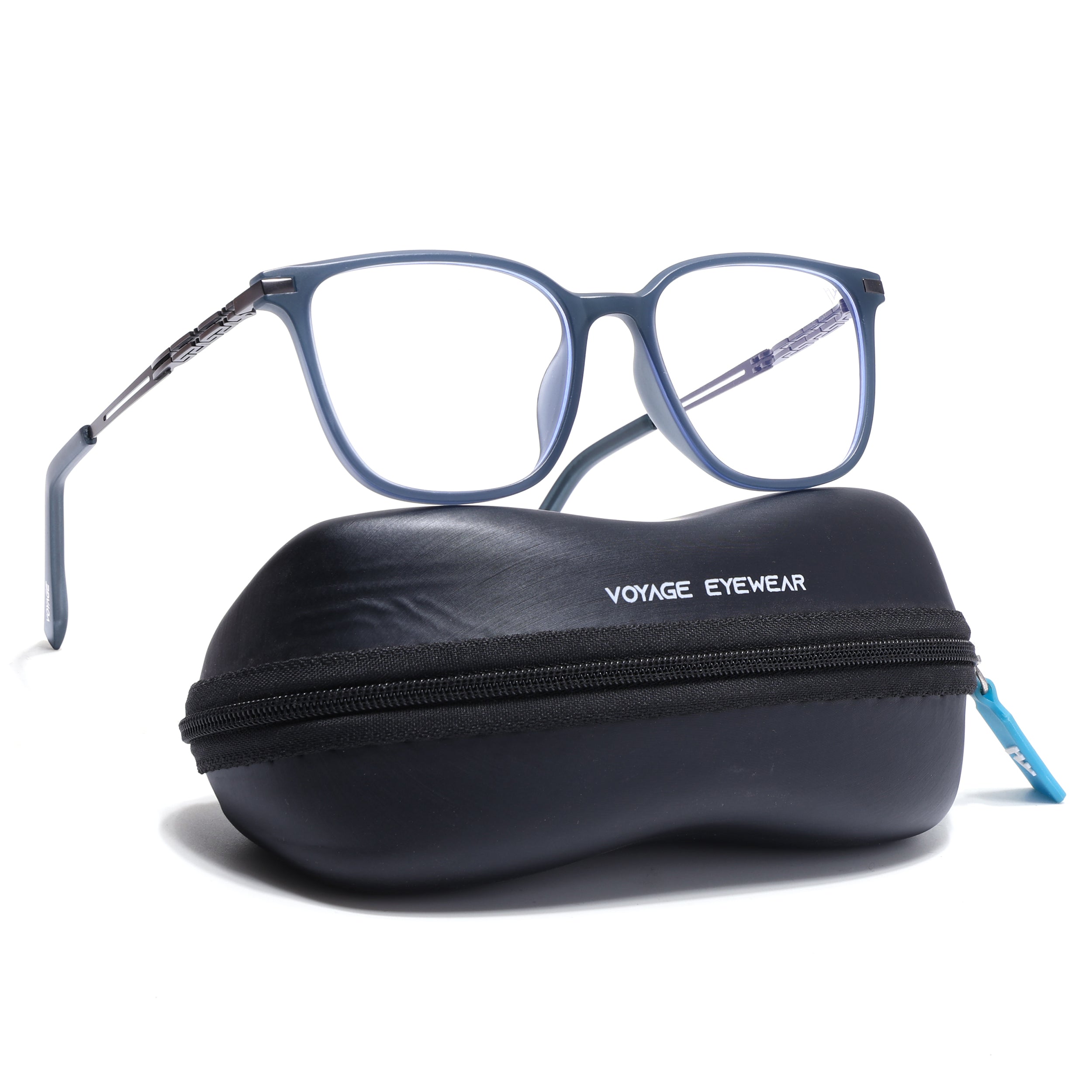 Grey Square Eyeglasses for Men & Women (99003FMG6821-C2)