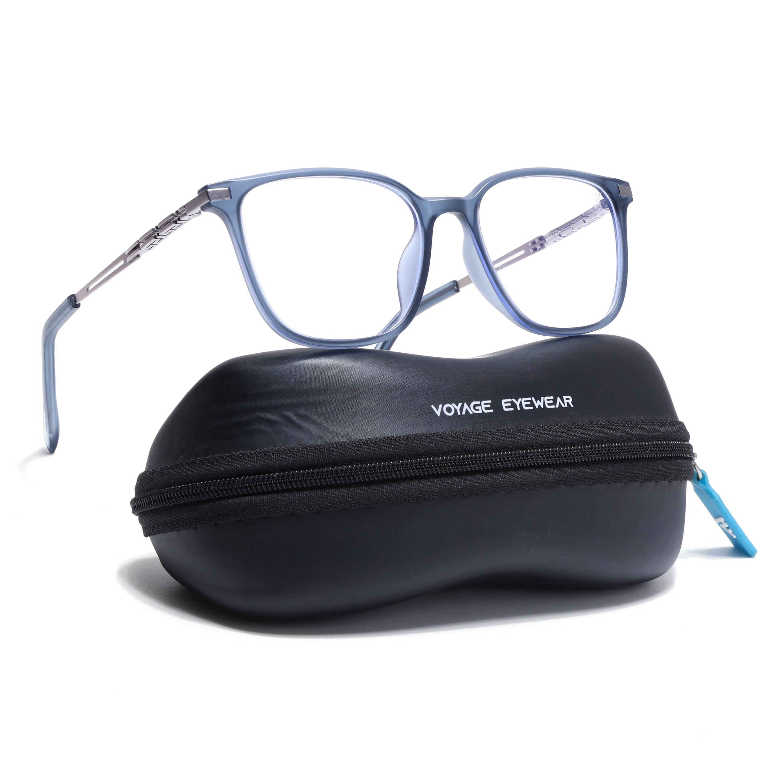 Grey Square Eyeglasses for Men & Women (99003FMG6822-C3)