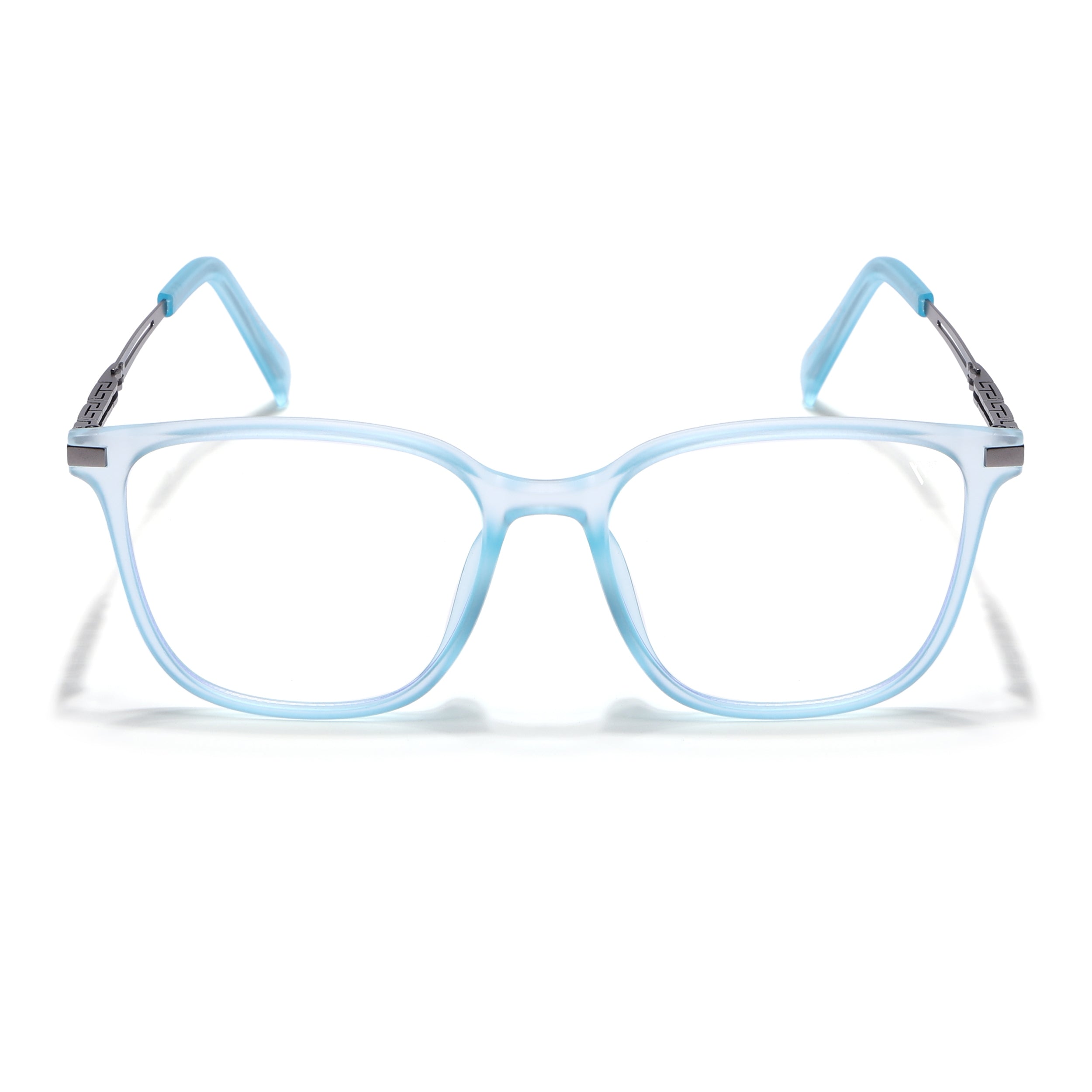 Sky Blue Square Eyeglasses for Men & Women (99003FMG6824-C5)