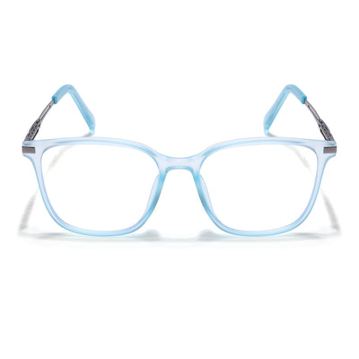 Sky Blue Square Eyeglasses for Men & Women (99003FMG6824-C5)