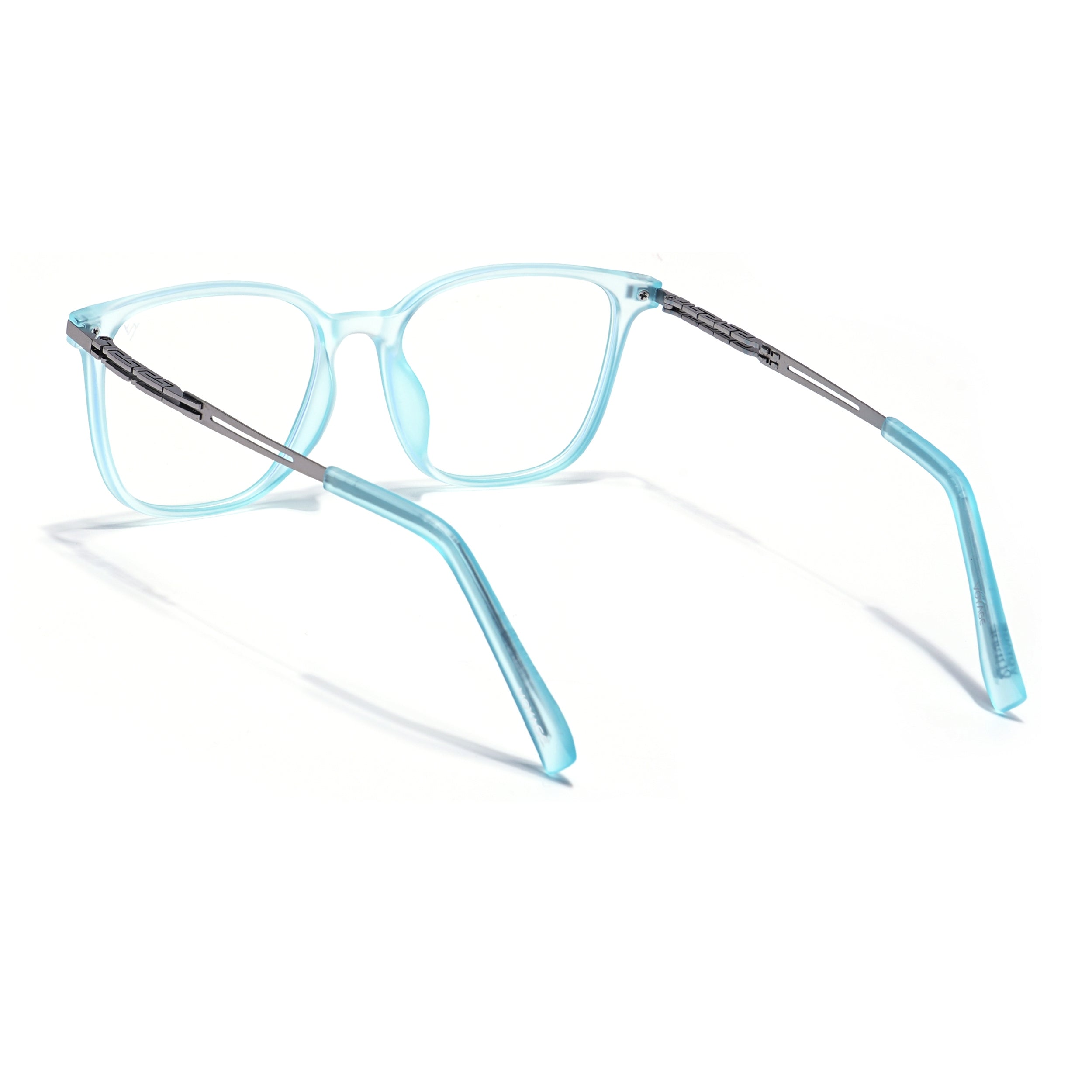 Sky Blue Square Eyeglasses for Men & Women (99003FMG6824-C5)