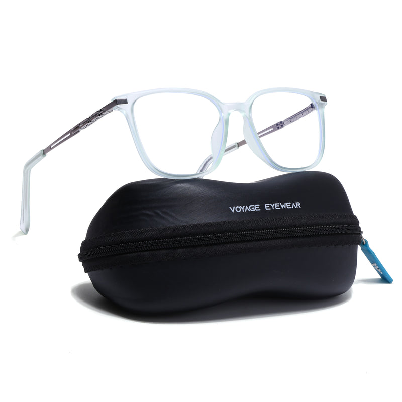 Light Green Square Eyeglasses for Men & Women (99003FMG6825-C6)