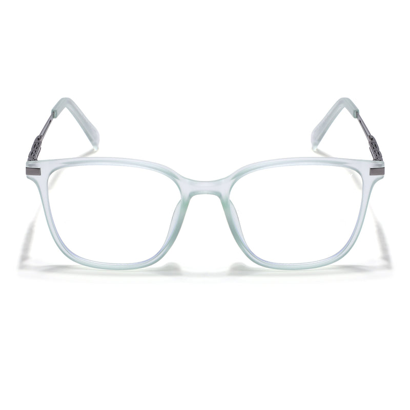Light Green Square Eyeglasses for Men & Women (99003FMG6825-C6)