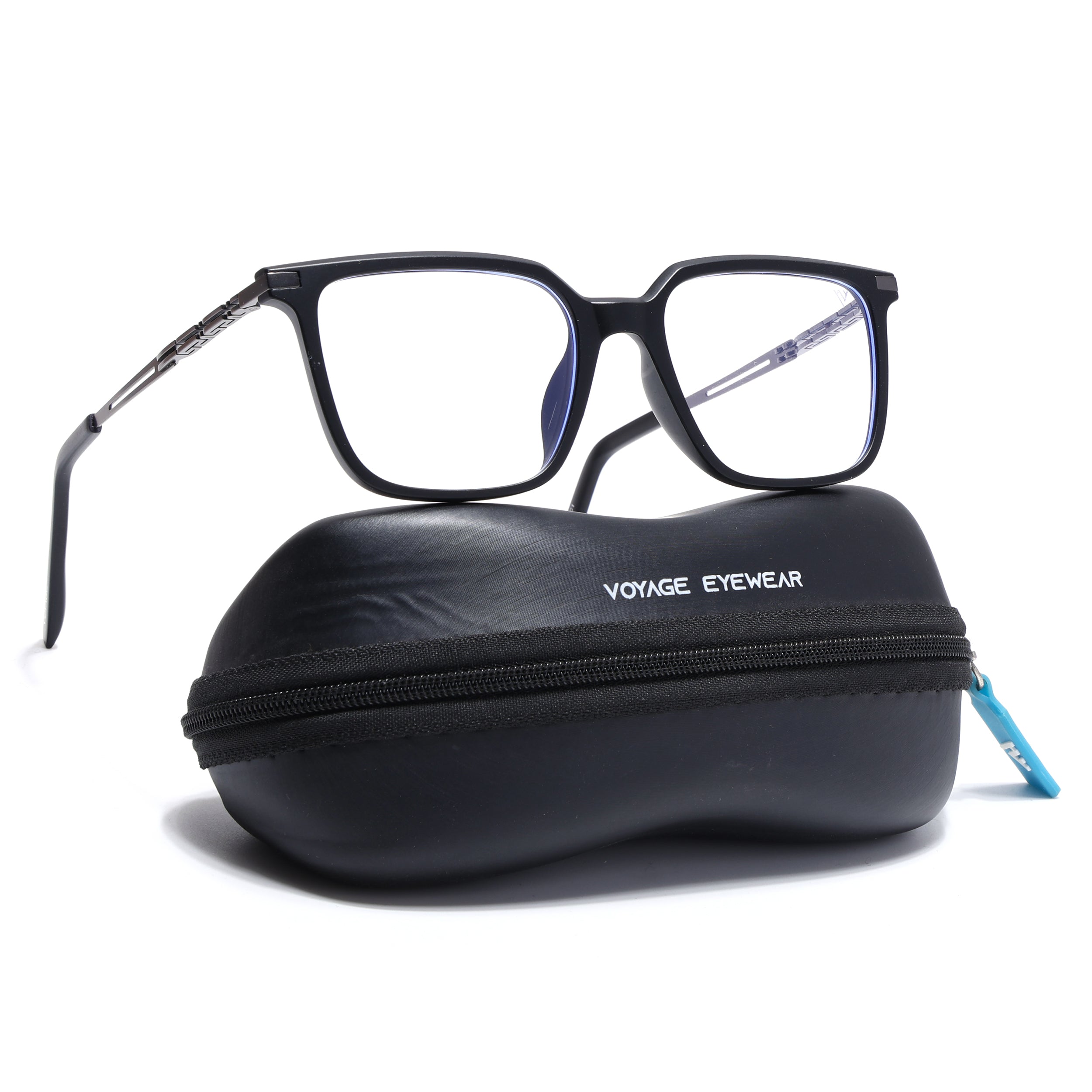 Black Square Eyeglasses for Men & Women (99004FMG6826-C1)