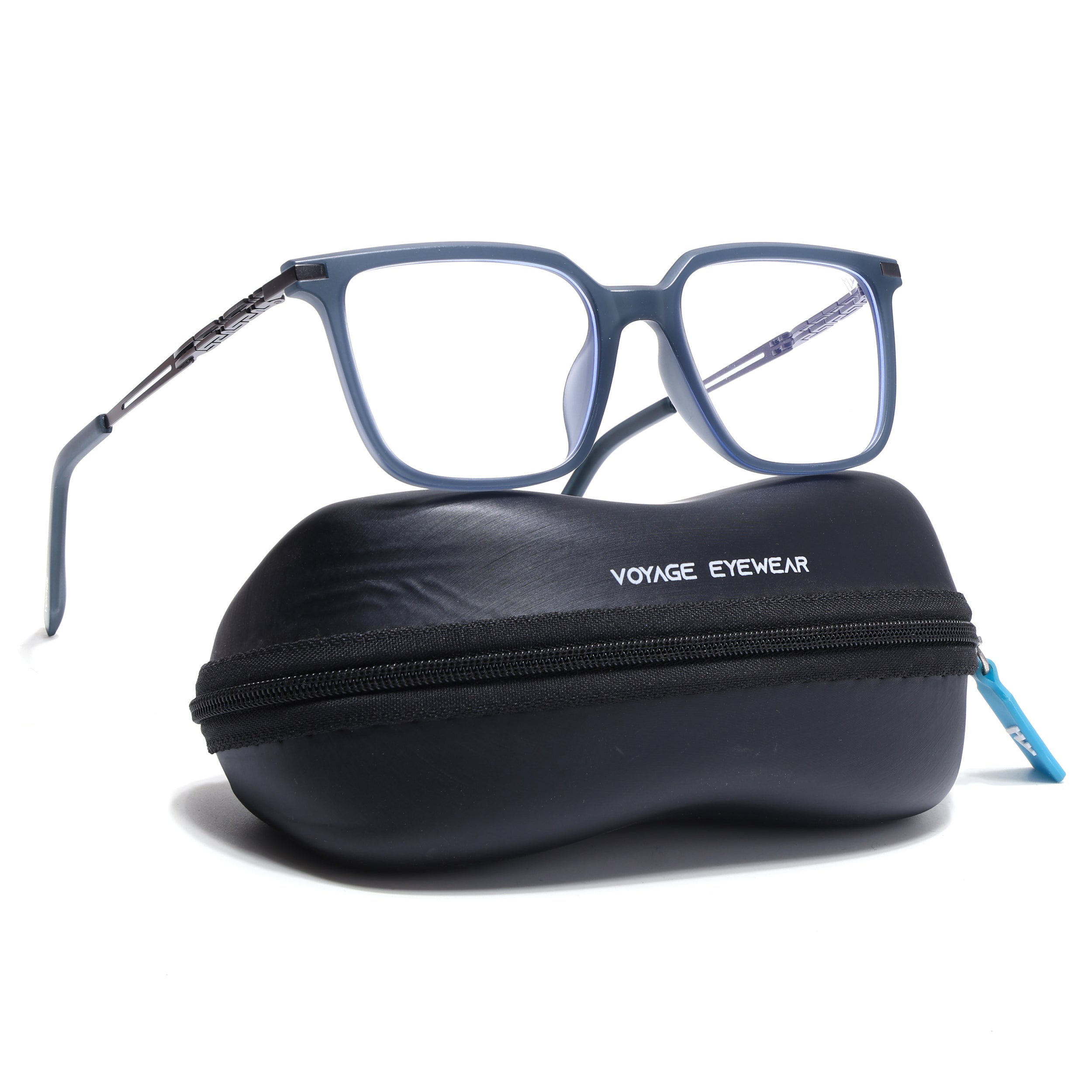 Grey Square Eyeglasses for Men & Women (99004FMG6827-C2)