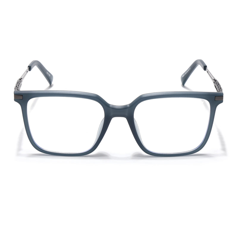 Grey Square Eyeglasses for Men & Women (99004FMG6827-C2)