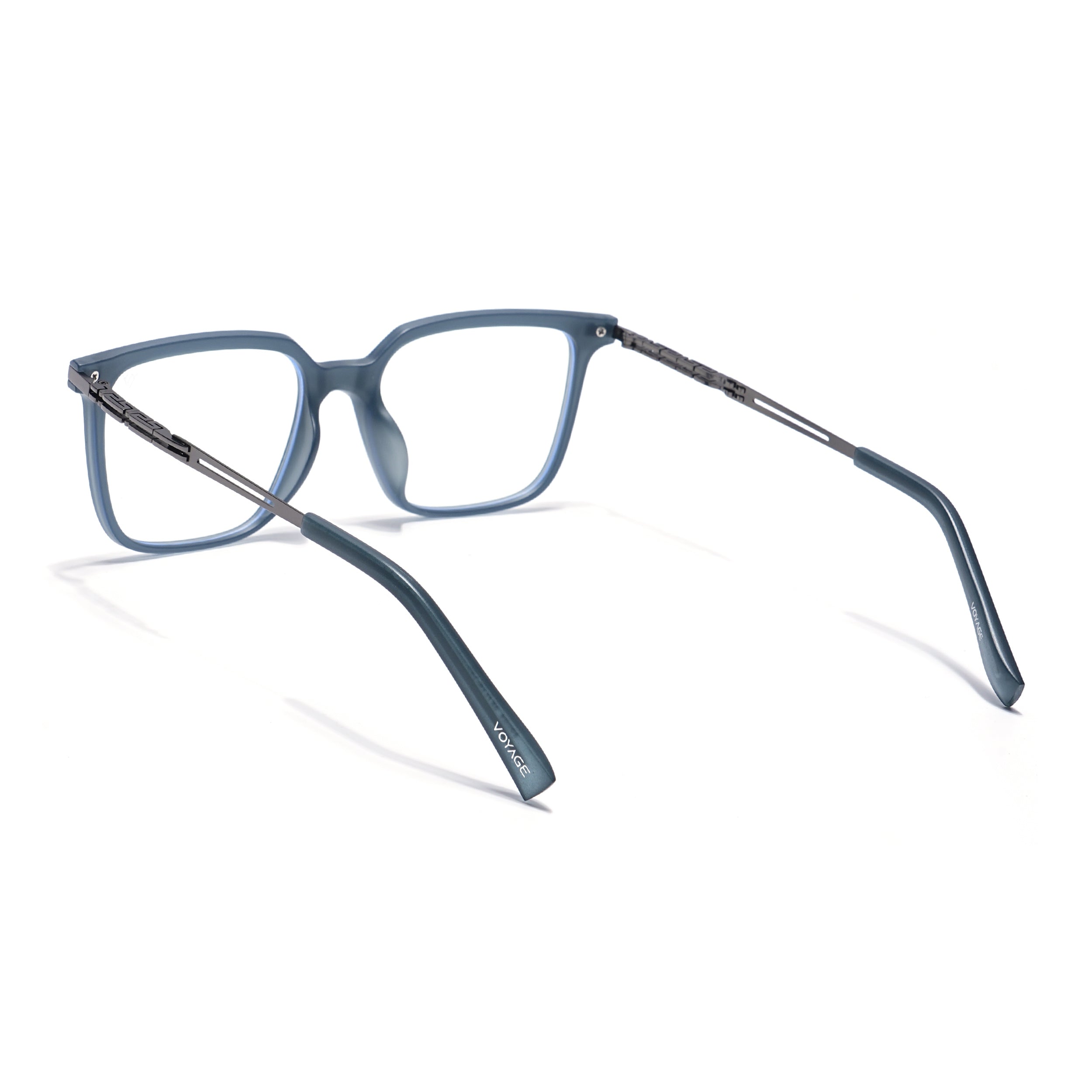 Grey Square Eyeglasses for Men & Women (99004FMG6827-C2)