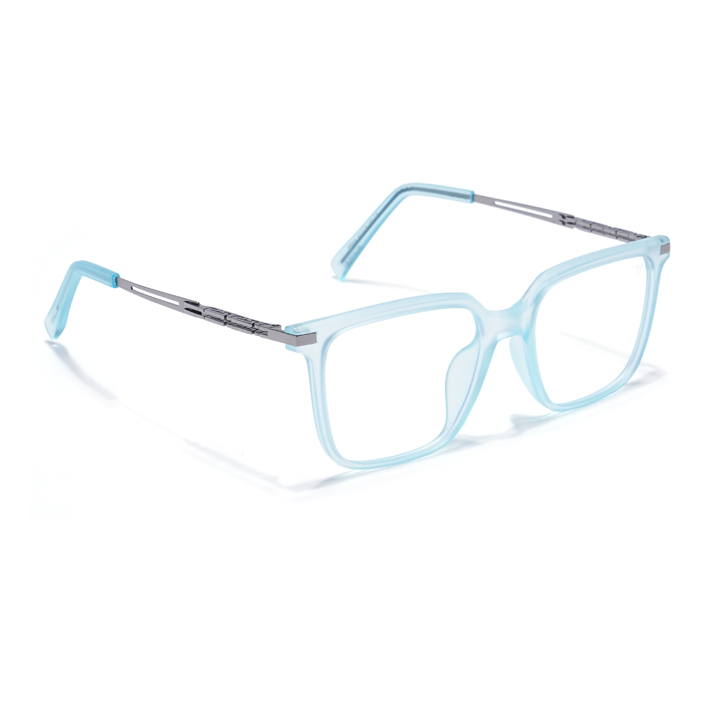 Sky Blue Square Eyeglasses for Men & Women (99004FMG6830-C5)