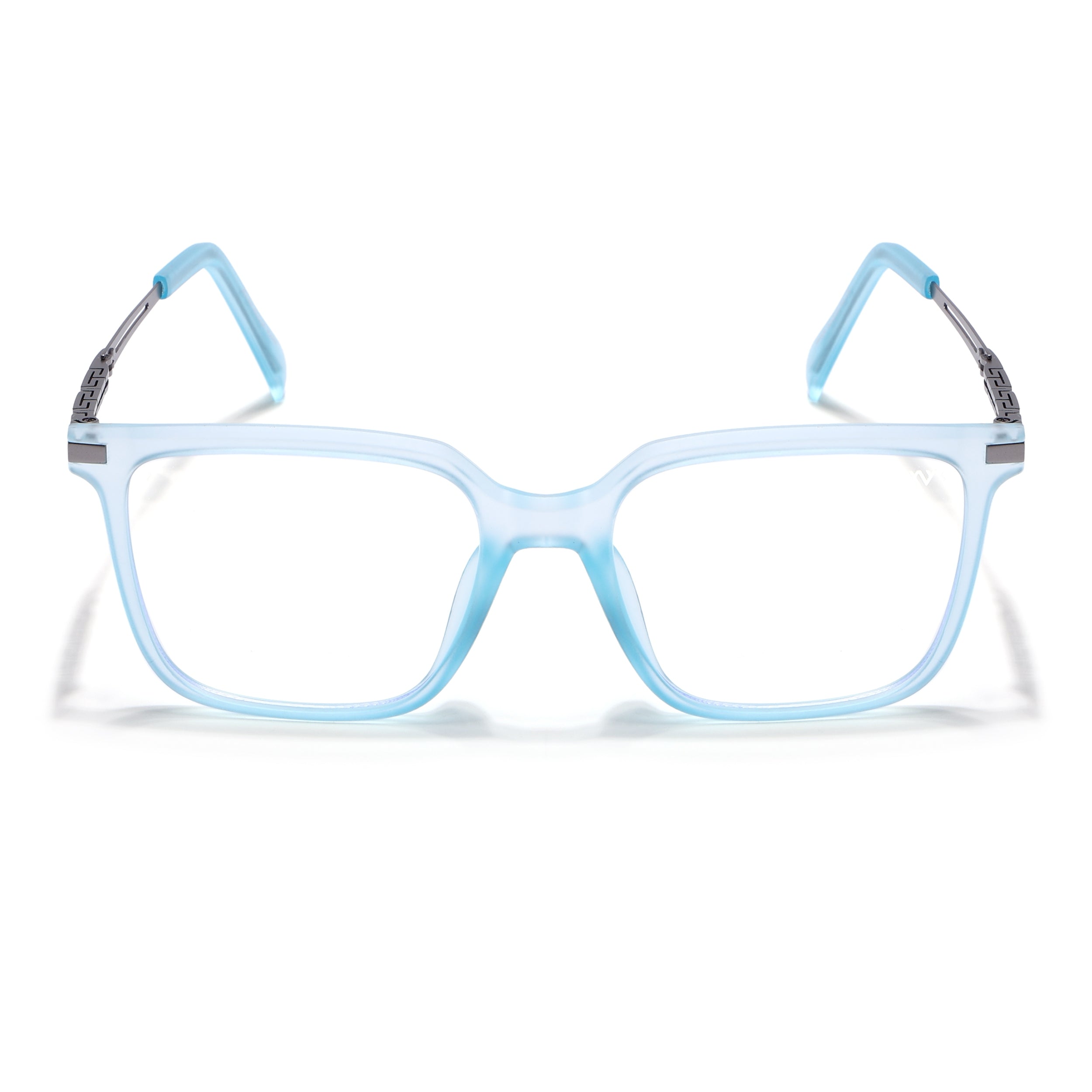 Sky Blue Square Eyeglasses for Men & Women (99004FMG6830-C5)