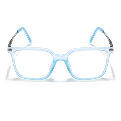 Sky Blue Square Eyeglasses for Men & Women (99004FMG6830-C5)