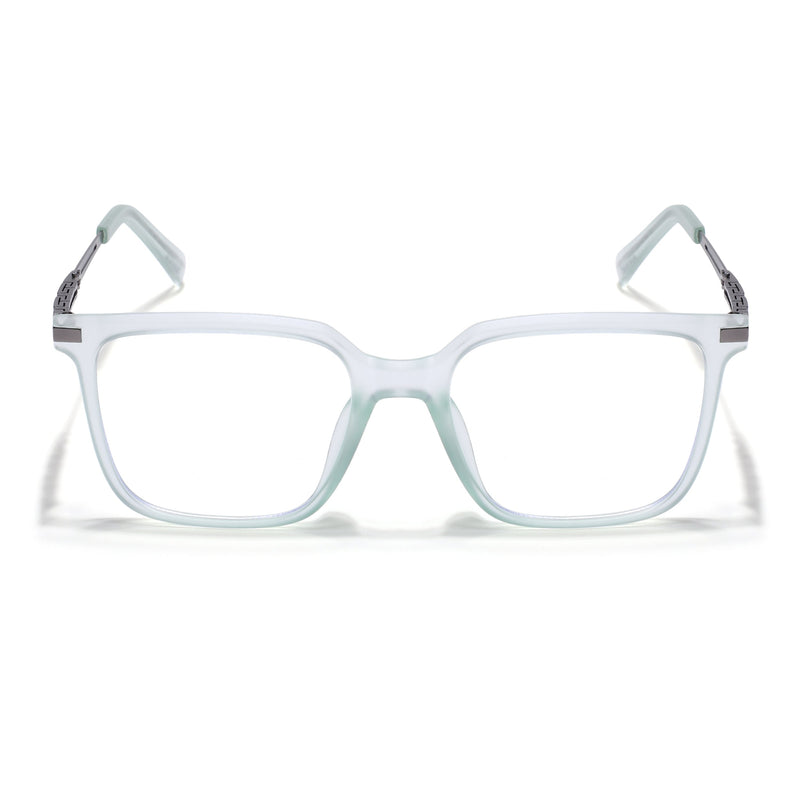 Light Green Square Eyeglasses for Men & Women (99004FMG6831-C6)