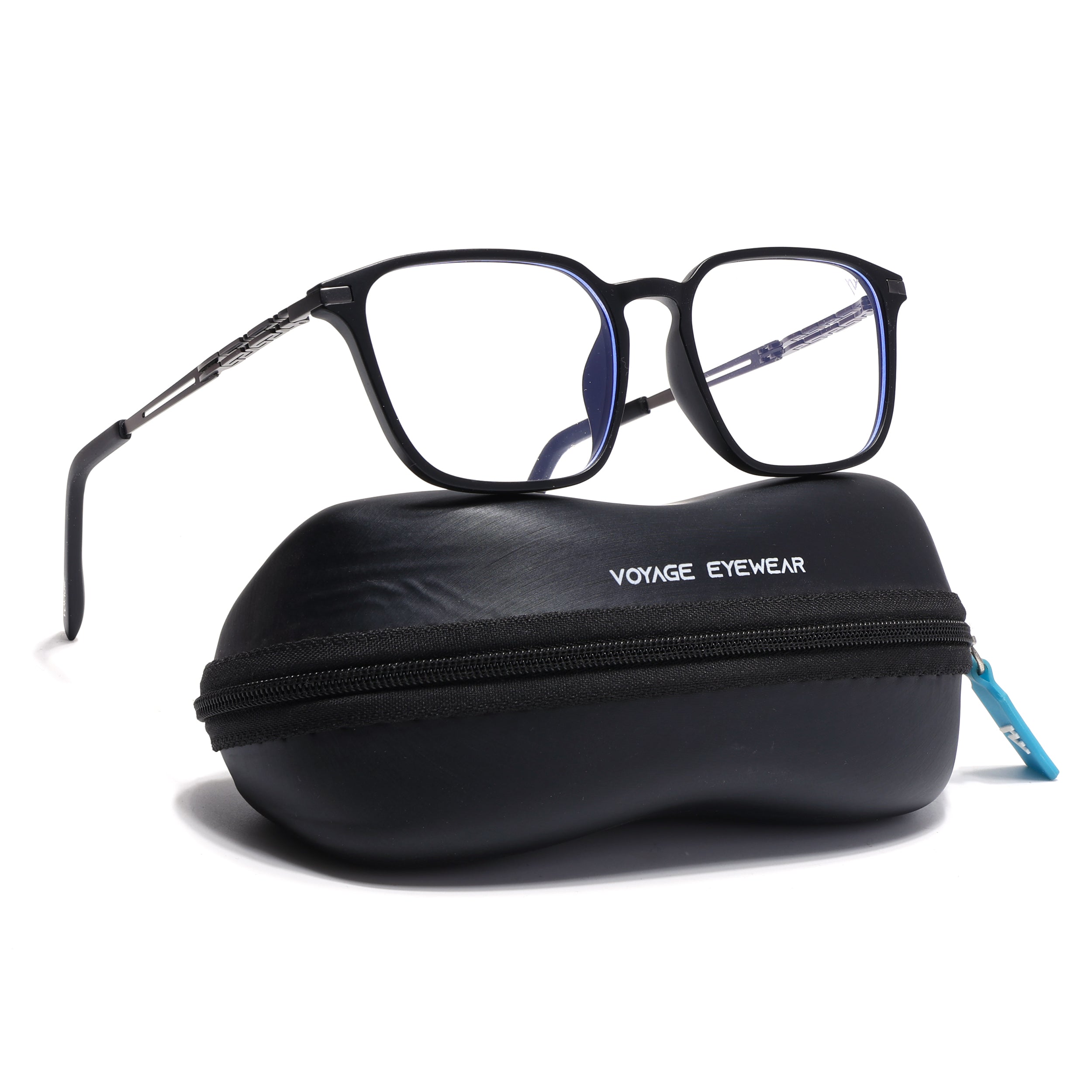 Black Square Eyeglasses for Men & Women (99005FMG6832-C1)
