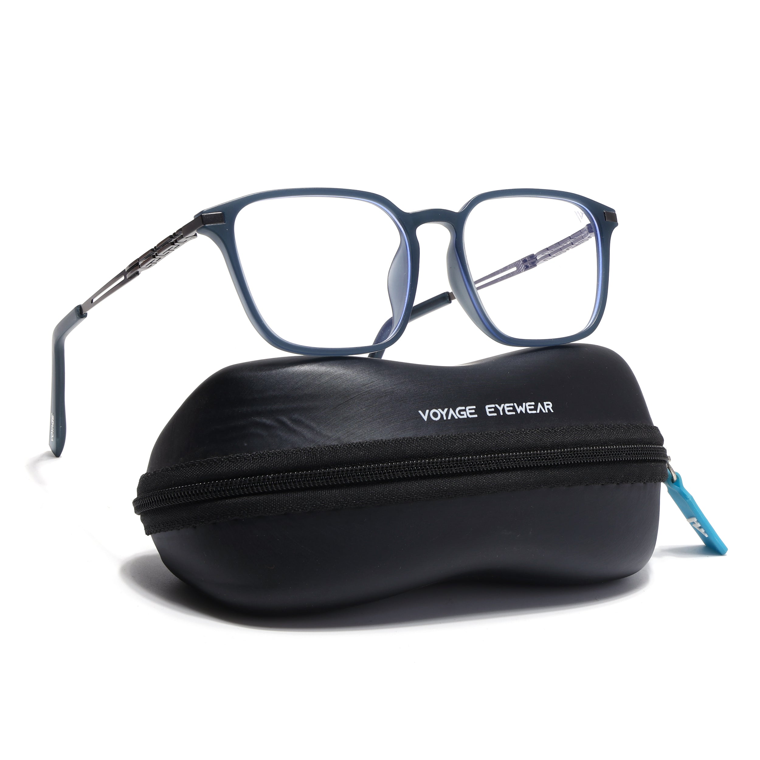 Grey Square Eyeglasses for Men & Women (99005FMG6833-C2)