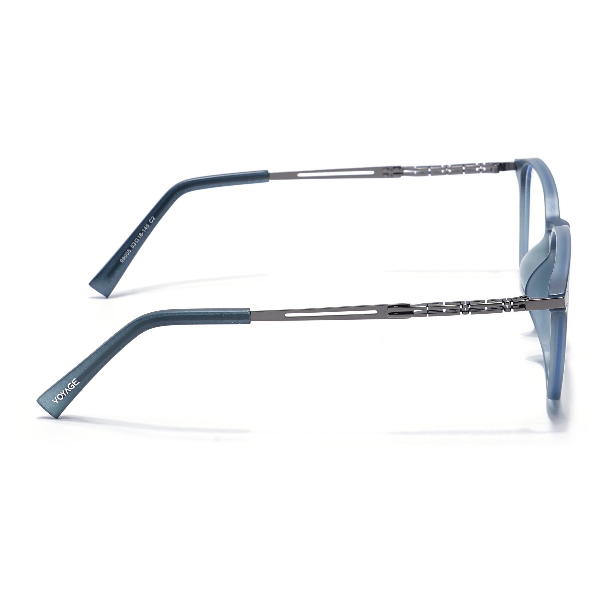 Grey Square Eyeglasses for Men & Women (99005FMG6833-C2)