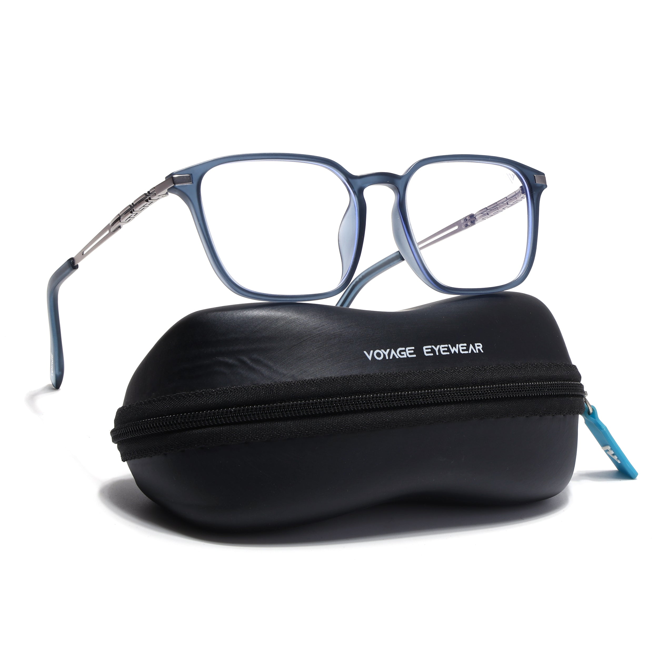 Grey Square Eyeglasses for Men & Women (99005FMG6834-C3)