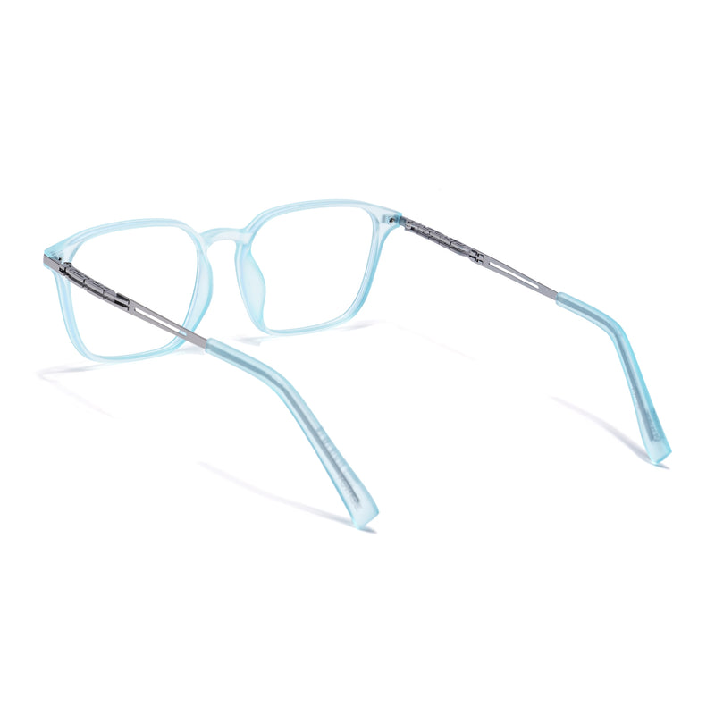 Sky Blue Square Eyeglasses for Men & Women (99005FMG6836-C5)