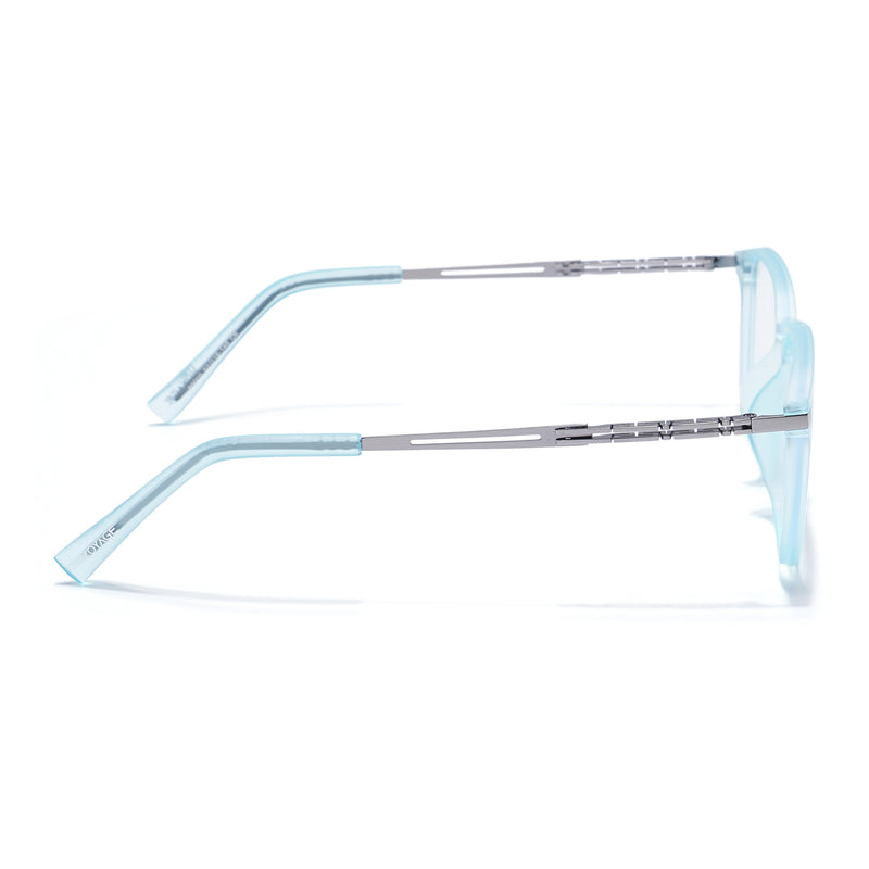 Sky Blue Square Eyeglasses for Men & Women (99005FMG6836-C5)