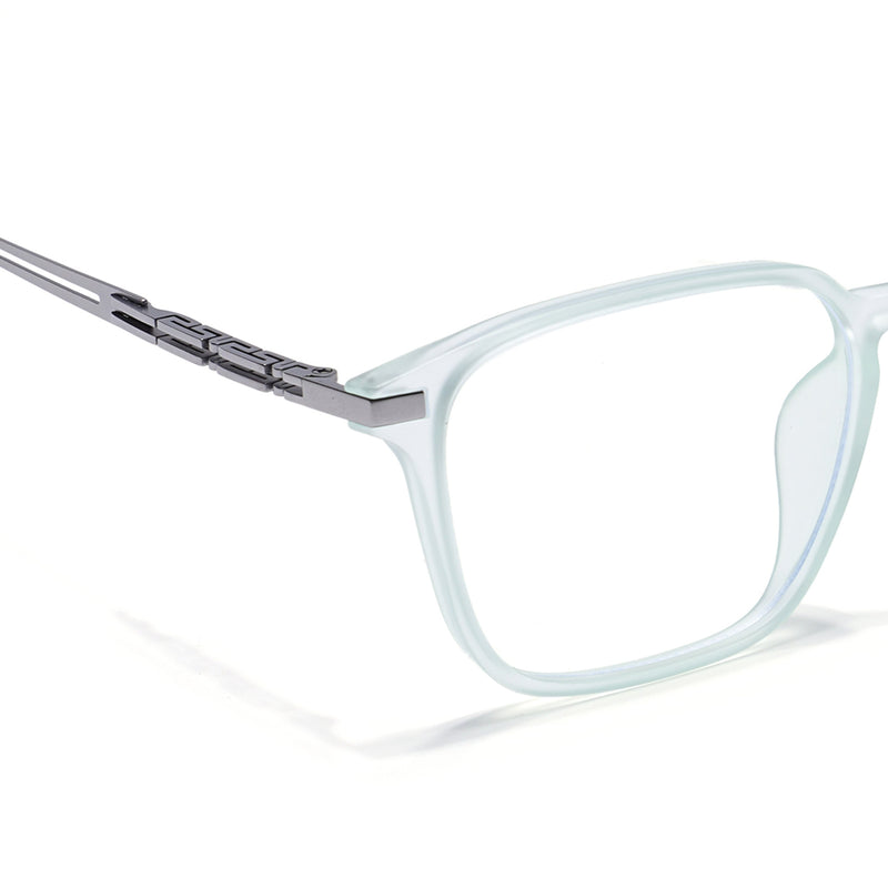 Light Green Square Eyeglasses for Men & Women (99005FMG6837-C6)