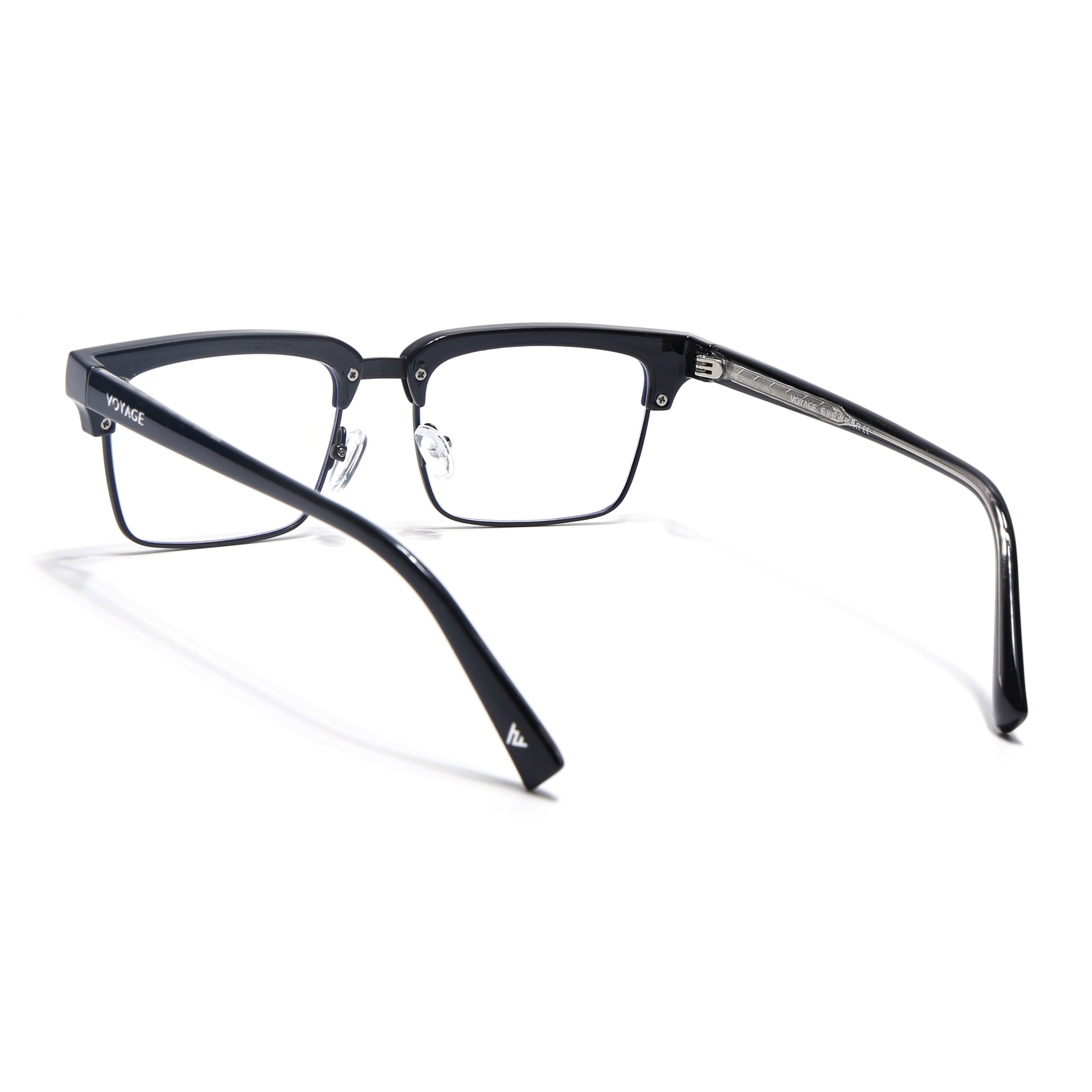 Voyage Black Half Rim Clubmaster Eyeglasses for Men & Women (9920FMG7063-C1)