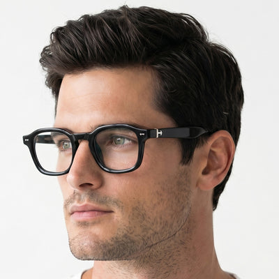 Obsidian | Voyage Shine Black Wayfarer Eyeglasses for Men & Women (99301FMG8174)
