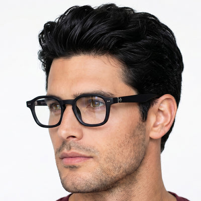 Obsidian | Voyage Matt Black Wayfarer Eyeglasses for Men & Women (99301FMG8175)