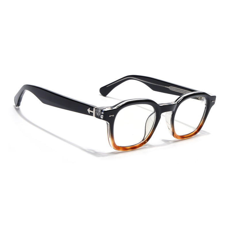 Obsidian | Voyage Black & Brown Wayfarer Eyeglasses for Men & Women (99301FMG8176)