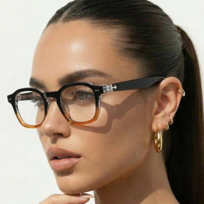 Obsidian | Voyage Black & Brown Wayfarer Eyeglasses for Men & Women (99301FMG8176)