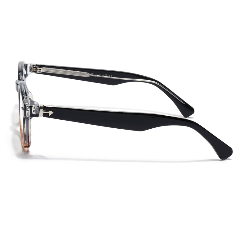 Obsidian | Voyage Black & Brown Wayfarer Eyeglasses for Men & Women (99301FMG8176)