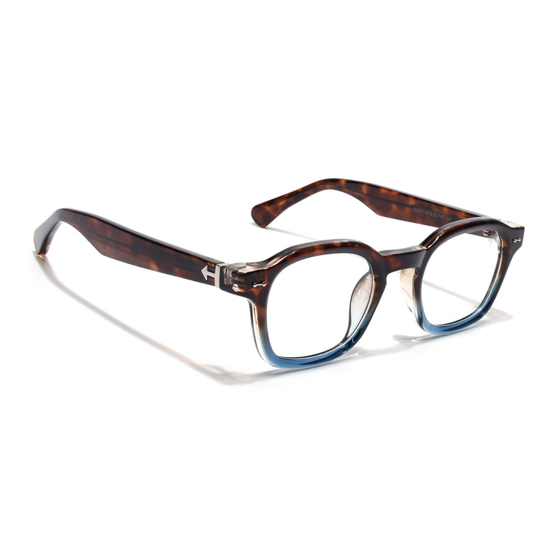 Obsidian | Voyage Brown & Blue Wayfarer Eyeglasses for Men & Women (99301FMG8177)