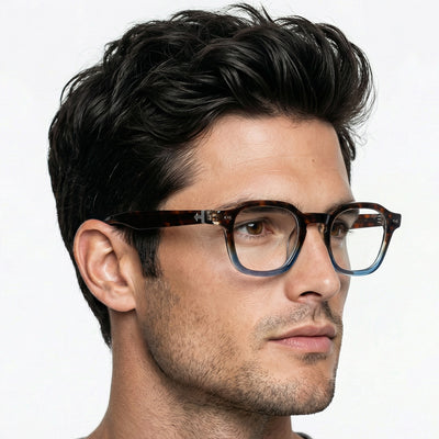 Obsidian | Voyage Brown & Blue Wayfarer Eyeglasses for Men & Women (99301FMG8177)