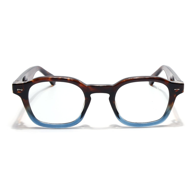 Obsidian | Voyage Brown & Blue Wayfarer Eyeglasses for Men & Women (99301FMG8177)
