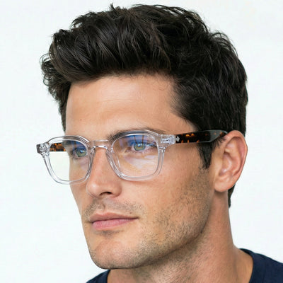 Obsidian | Voyage Transparent Wayfarer Eyeglasses for Men & Women (99301FMG8180)