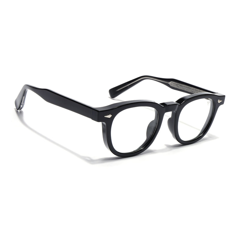 Obsidian | Voyage Shine Black Wayfarer Eyeglasses for Men & Women (99305FMG8181)