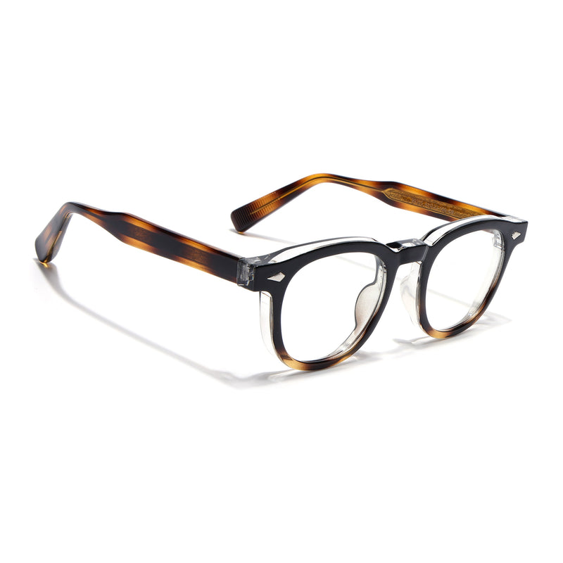 Obsidian | Voyage Black & Brown Wayfarer Eyeglasses for Men & Women (99305FMG8183)