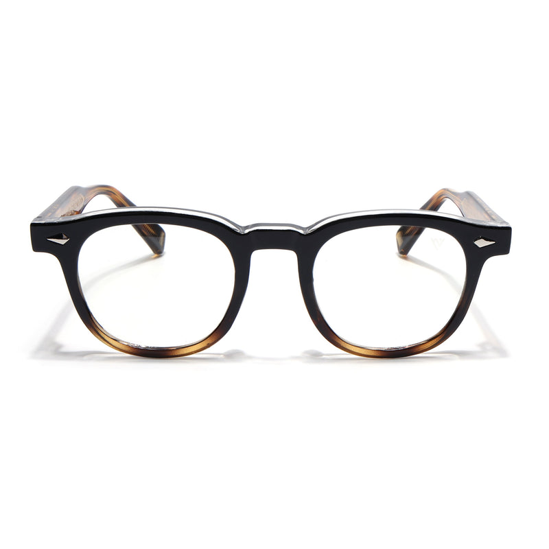 Obsidian | Voyage Black & Brown Wayfarer Eyeglasses for Men & Women (99305FMG8183)