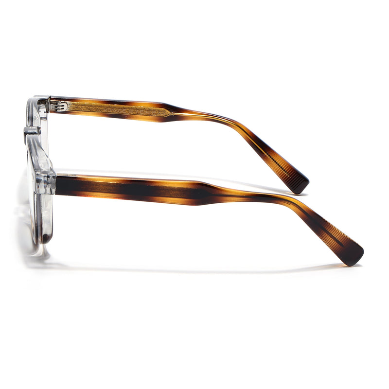 Obsidian | Voyage Black & Brown Wayfarer Eyeglasses for Men & Women (99305FMG8183)